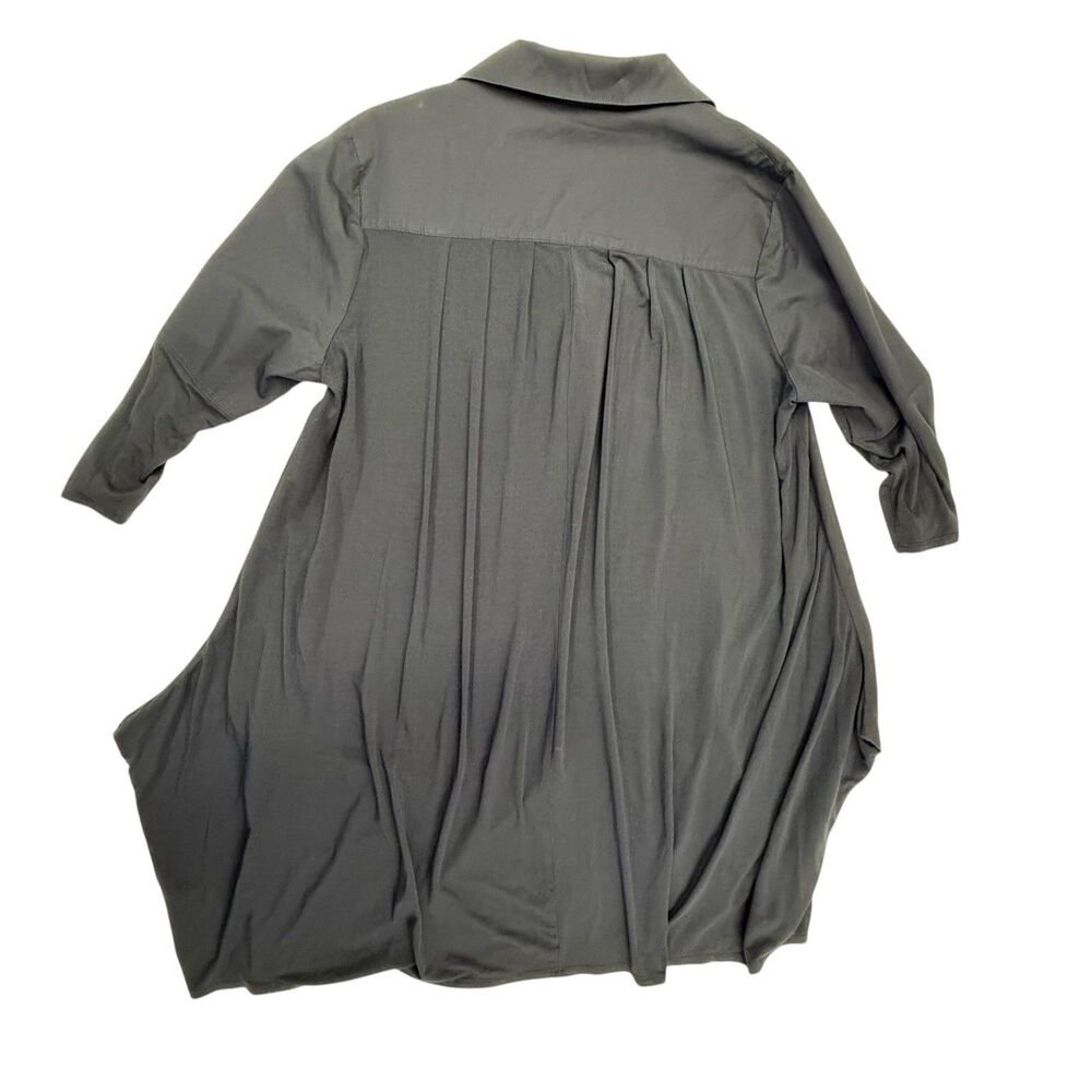 Stella Carakasi Tiburon Tunic Shirt Dress Women M Blue Oversized Natural Lux - Picture 3 of 10